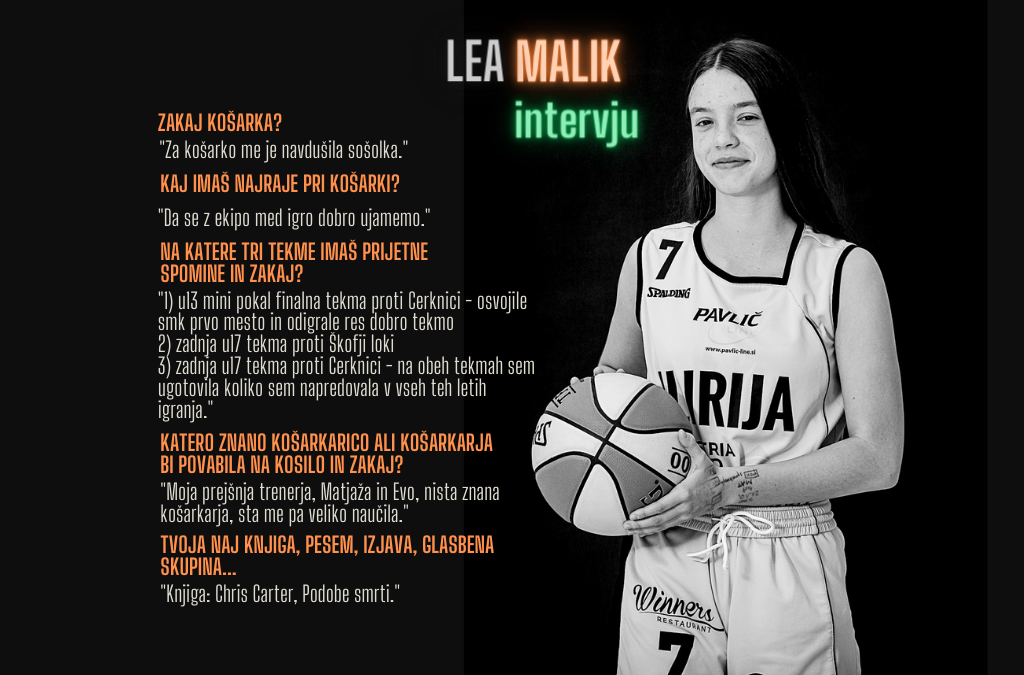 Lea Malik, podaj žogo