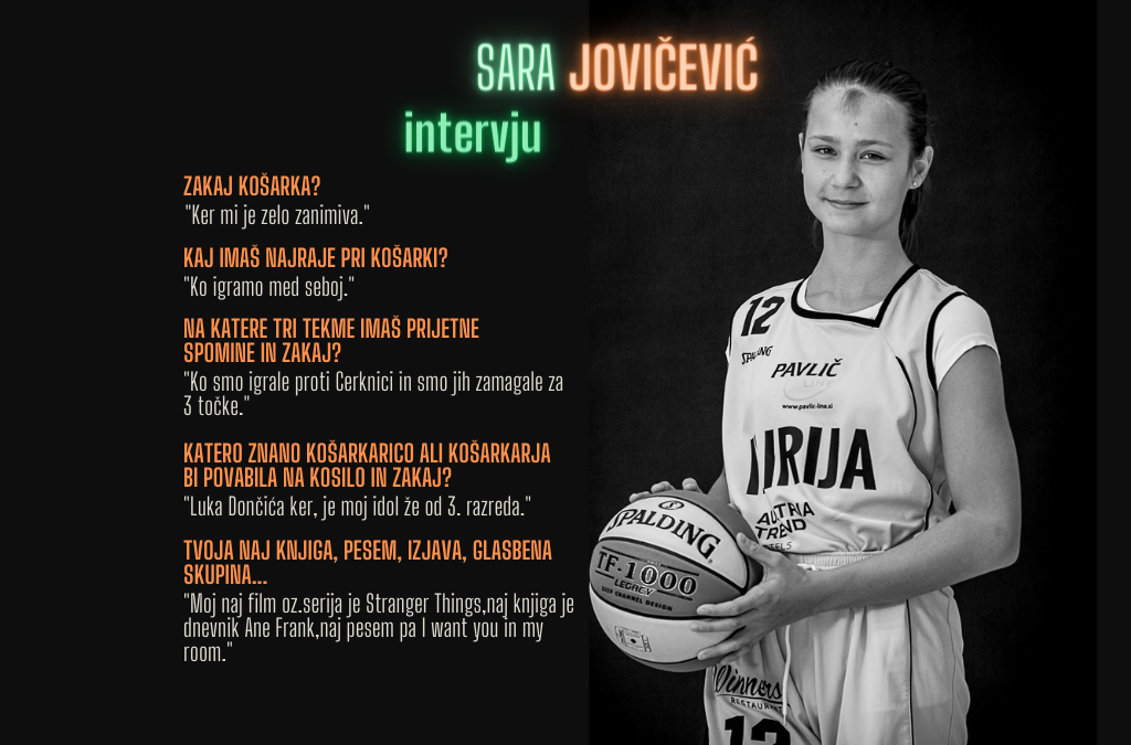 Sara Jovičević, podaj žogo