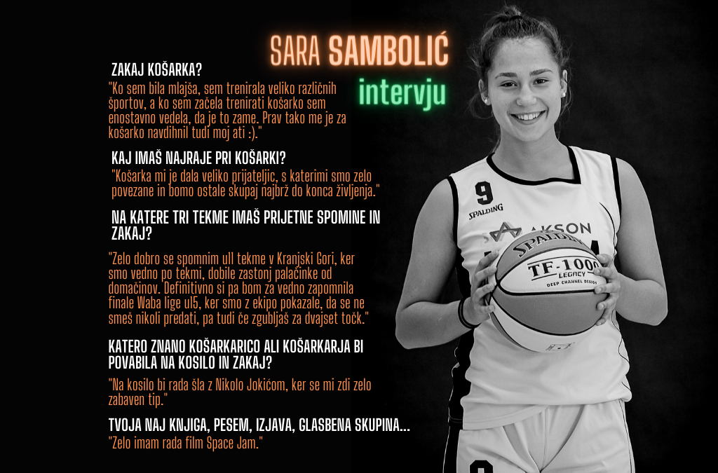 Sara Sambolić, podaj žogo